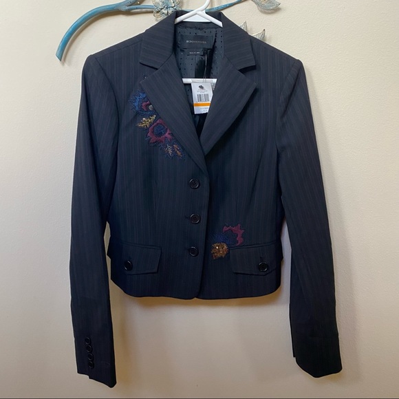 BCBG Max Azria Black pinstripe Blazer Sz S NWT - Picture 1 of 6